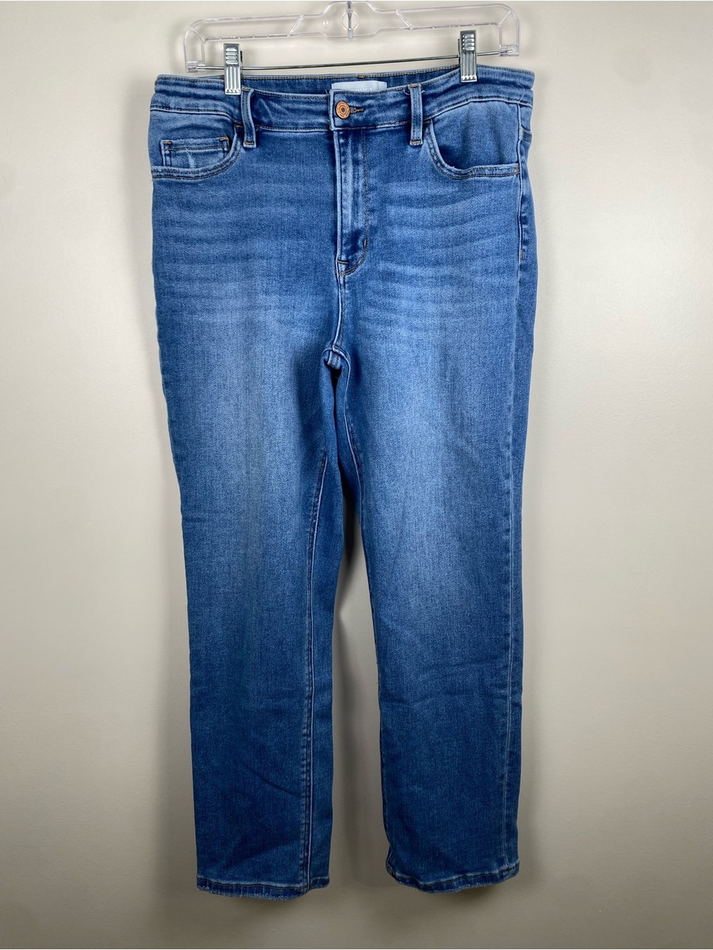Vervet High Rise Slim Straight Medium Wash Jeans size 32